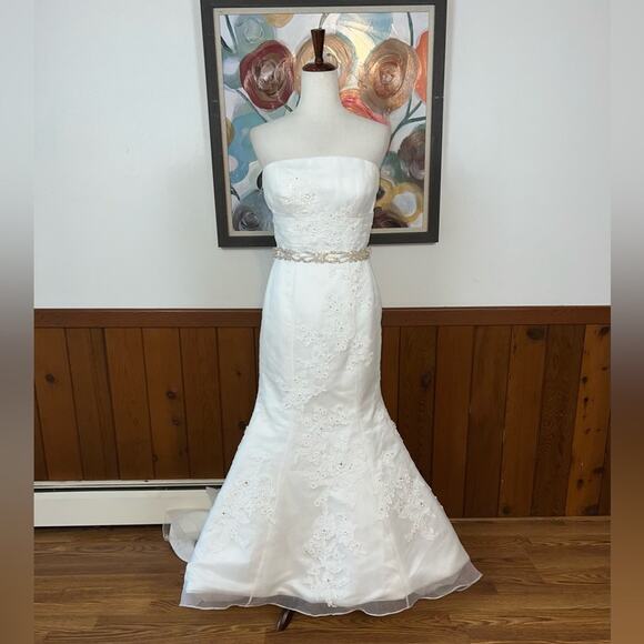 ❌Gorgeous Symphony of Venus Organza Mermaid Gown! - Picture 1 of 10